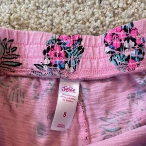 Girls pink justice shorts